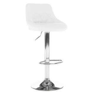 Maximálne pohodlná barová stolička, biela ekokoža (k233888)