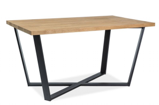 Mimoriadne dizajnérsky jedálenský stôl 150 dub/čierna