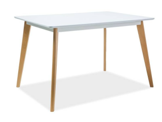 Minimalistický jedálenský stôl 120, buk/biela (n147169)