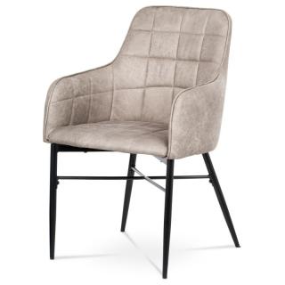 Moderná jedálenská stolička, poťah lanýžová látka v dekore vintage kože ()