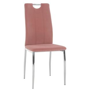 Moderná jedálenská stolička ružová Velvet látka (k285431)
