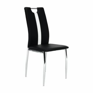Moderná stolička čierna a biela ekokoža (k182210)