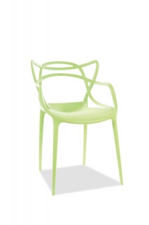 Moderná stolička vyrobená z plastu, zelená (n172315)