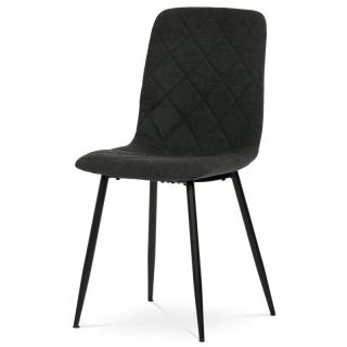 Moderná, štýlová a pohodlná stolička v čiernej látke (a-283)