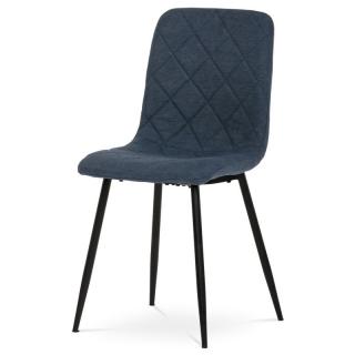 Moderná, štýlová a pohodlná stolička v modrej látke (a-283)