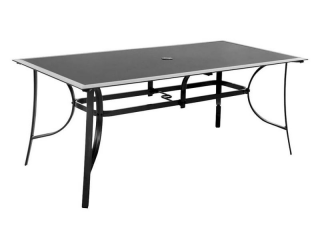 Moderný a veľmi praktický záhradný kovový stôl čierny