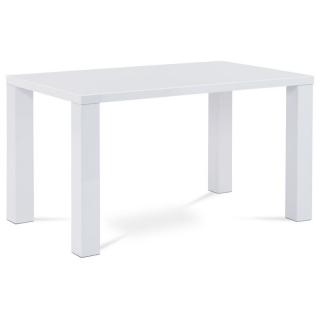 Moderný jedálenský stôl s rozmermi 135x80 v bielom lesku