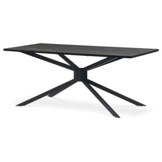 Moderný jedálenský stôl so zaujímavou podnožou, sivý (a-885)