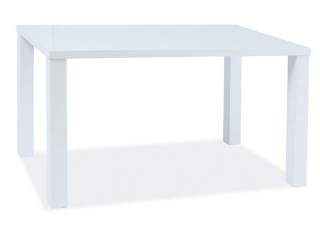 Moderný jedálenský stôl v lesku 120, biely lak (n147317)