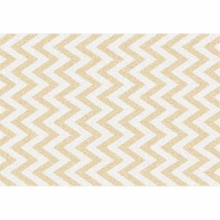 Moderný koberec, béžovo-biela vzor, 100x150 (k268026)