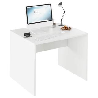 Moderný PC stôl z kvalitnej DTD, biela, 100cm (k260725)