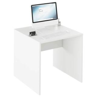 Moderný písací stôl z kvalitnej DTD, biela, 80cm (k260729)