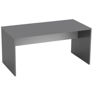 Moderný písací stôl z kvalitnej DTD, grafit/biela, 160cm