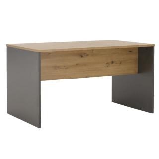 Moderný písací stôl z kvalitnej DTD, grafit/dub artisan, 160cm