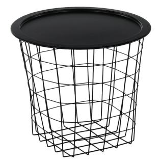 Moderný príručný stolík v čiernej farbe (k273645)