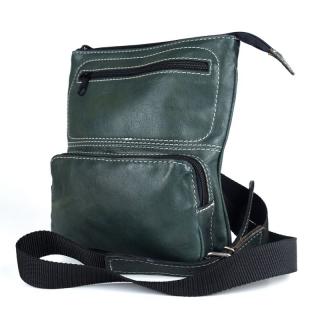 Módna crossbody unisex taška v tmavo zelenej farbe (V8480)