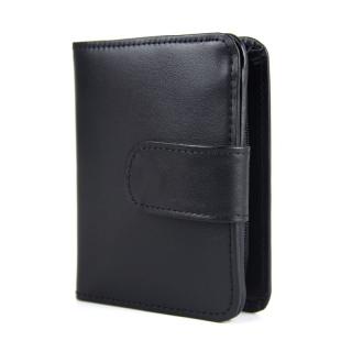 Módna kožená malá dámska peňaženka 8504, čierna farba
