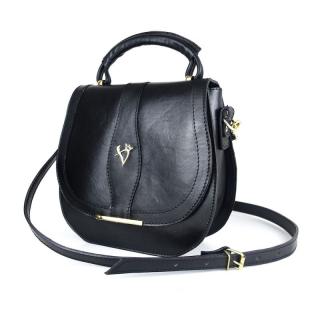 Módna trendová kožená kabelka v čiernej farbe (V8751-CIERNA)