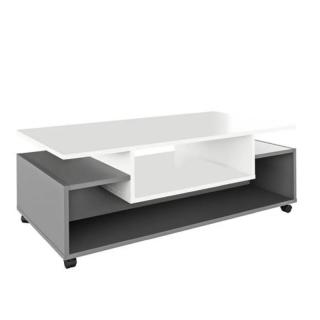 Nadčasový konferenčný stolík, biela/grafit (k238015)