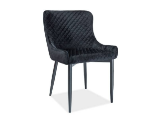 Nádherná jedálenská stolička-kreslo, čierny mat/čierna