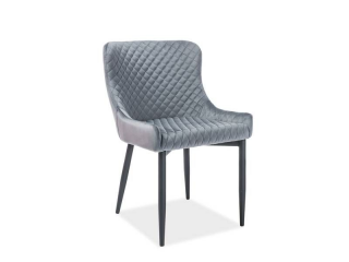 Nádherná jedálenská stolička-kreslo, čierny mat/sivá