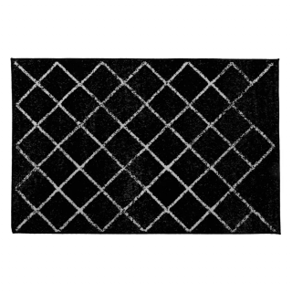 Nápaditý koberec vo farebnej kombinácii čierna so vzorom, 100x150