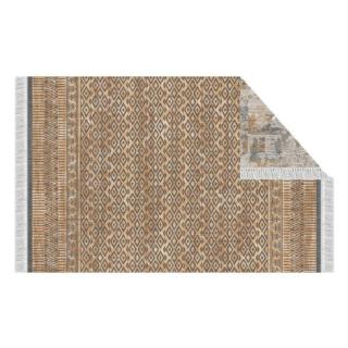 Obojstranný koberec so vzorom, hnedý, 180x270 (k243066)