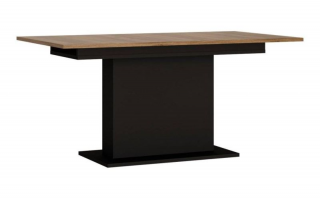 Originálny rozkladací jedálenský stôl 160-200, dub catania/čierna perla