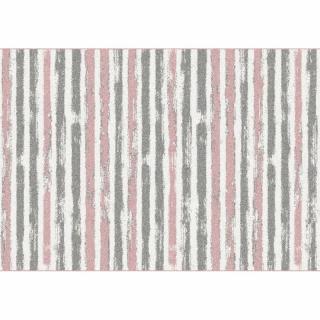 Pestrofarebný koberec, ružová/sivá/biela, 67x120 (k267959)