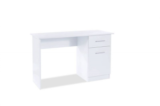 Písací stôl v jednoduchom dizajne 002, biely mat (n172346)