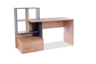 Písací stôl v jednoduchom dizajne 003, dub wotan/antracyt