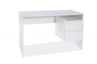 Písací stôl v jednoduchom dizajne 004, biely mat (n201691)