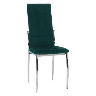 Pohodlná jedálenská stolička v modernom dizajne smaragdová