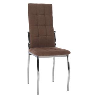 Pohodlná jedálenská stolička v modernom dizajne tmavohnedá