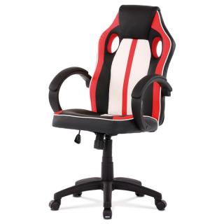 Pohodlná kancelárska stolička s červenými doplnkami (a-Z505)