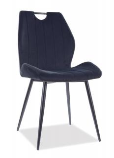 Pohodlná moderná jedálenská stolička, látka čierna (n172069)