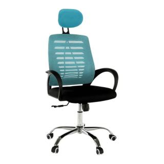 Pohodlné a kvalitné kancelárske kreslo v modrej a čiernej farbe