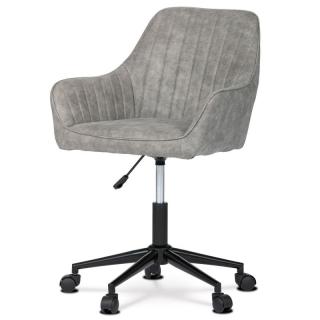 Pracovná stolička, šedá vintage látka, výškovo nastaviteľná