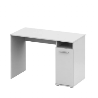 Praktický počítačový stôl s úložným priestorom, biely