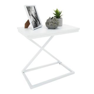 Príručný/nočný stolík s nestarnúcim dizajnom, biely
