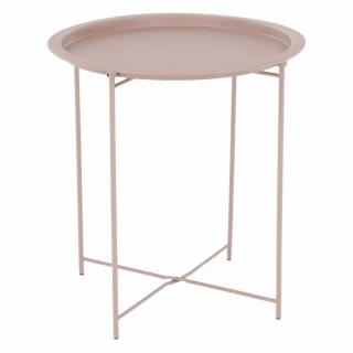 Príručný stolík s odnímateľnou táckou, nude ružový (k273685)