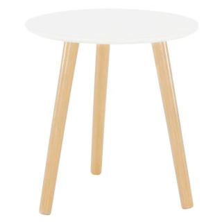 Príručný stolík v škandinávskom štýle, biela/prírodná