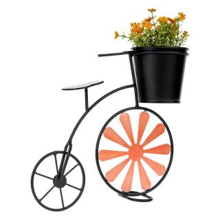 RETRO kvetináč v tvare bicykla, bordová/čierna (k285300)