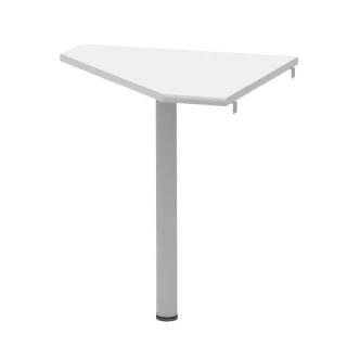 Rohový písací stolík z kvalitnej DTD, biely (k278022)
