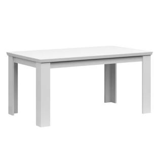 Rozkladací jedálenský stôl obdĺžnikového tvaru biely