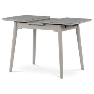 Rozkladací jedálenský stôl s keramickou doskou v sivej farbe