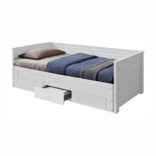 Rozkladacia posteľ so zásuvkami 90, biela (k252396)