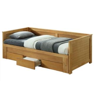 Rozkladacia posteľ z masívneho dreva vo farbe dub (k240360)