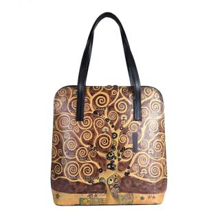 Ručne maľovaná kabelka inšpirovaná motívom Gustav Klimt – Strom života nr.2