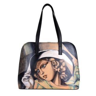 Ručne maľovaná kabelka inšpirovaná motívom Tamara de Lempicka